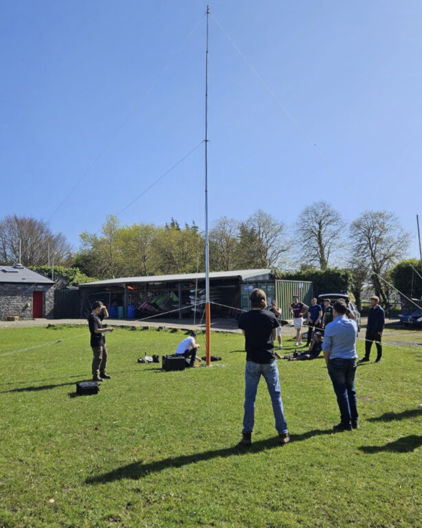 GRETB arborist students using the Arborsonic 3D and DynaRoot systems to learn about tree decay detection and root stability assessment